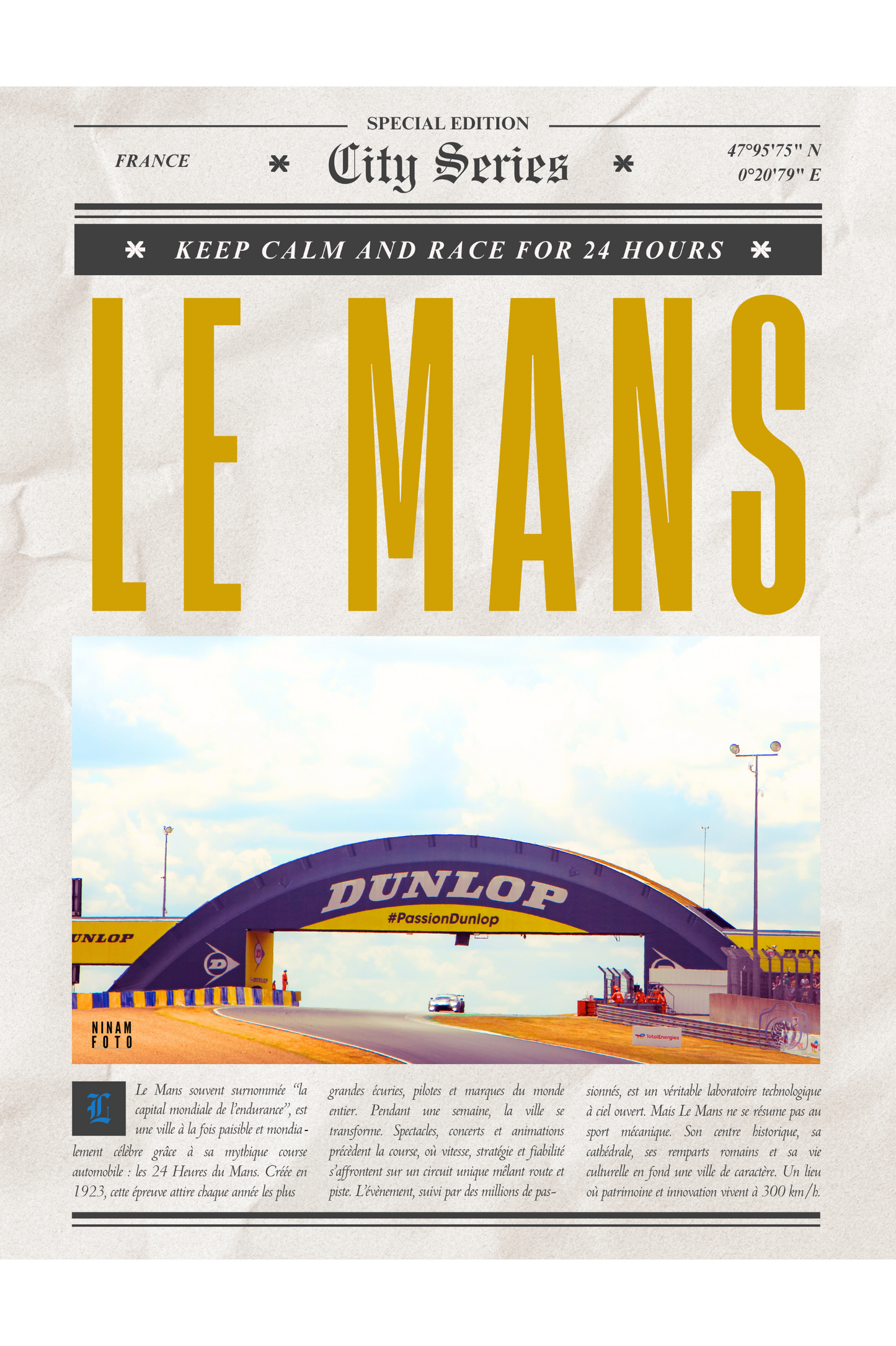 Carte postale 24h du Mans — Dunlop