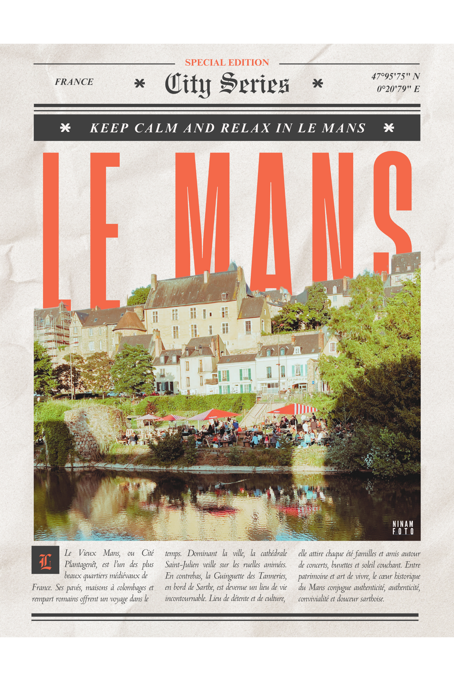 Carte postale Le Mans — La guinguette