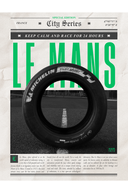 Carte postale 24H du Mans — Pneu Michelin