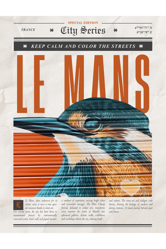 Carte postale Le Mans — Martin-Pêcheur